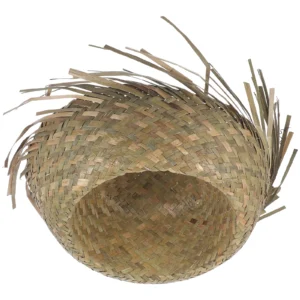 Straw Woven Hat for Men Women Wide Brim Beach Sun Visor Hawaiian Luau Party Mexican Themed Headwear Holiday Accessory