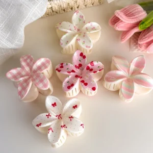 Pastel Floral Hair Clips for Girls