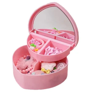 Portable Hair Accessory Organizer with Mirror